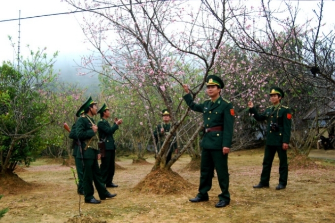 Mùa xuân đã về ở Đồn biên phòng Pha Long (Lào Cai).